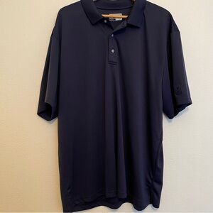 PGA Tour Airflux‎ Short Sleeve Golf Polo Shirt Men’s XXL Navy Blue Polyester